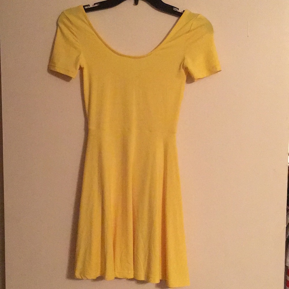 Bright yellow dress